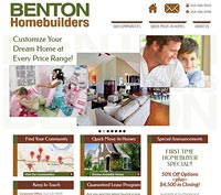 Benton Homebuilders website screenshot