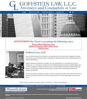 screenshot of Goffstein Law, L.L.C. website